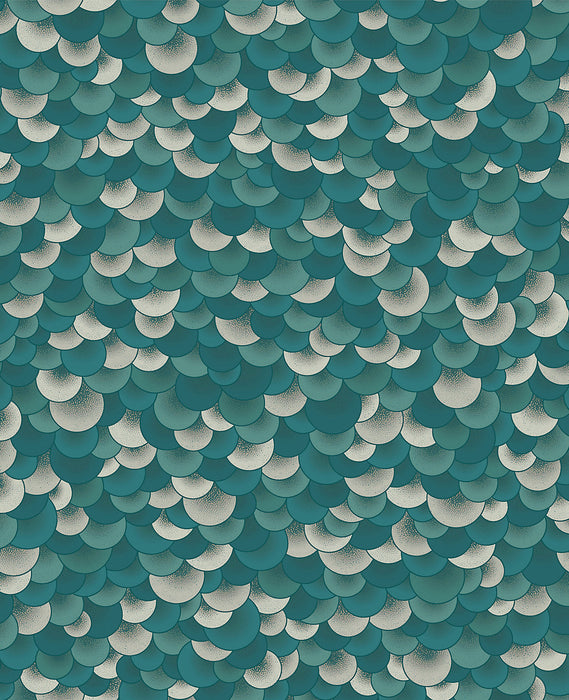 Jean Paul Gaultier Ecailles Aqua Wallpaper Sample WH000023327