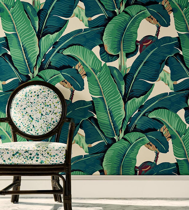 Hinson Hinson Palm - Wide Width Green Wallpaper WHN000144000