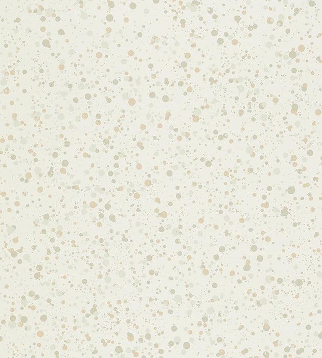 Hinson Spatter Beige On White Wallpaper Sample WHN000AP0153