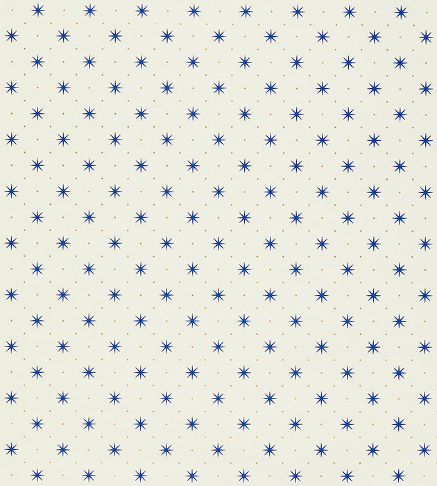 Hinson Trixie Blue & Gold On White Wallpaper WHN000BP1003