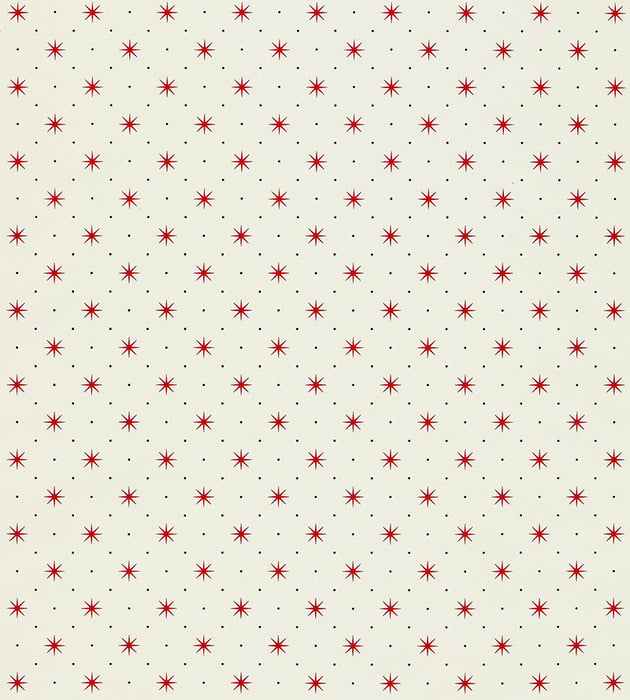 Hinson Trixie Red & Black On White Wallpaper Sample WHN000RP1003