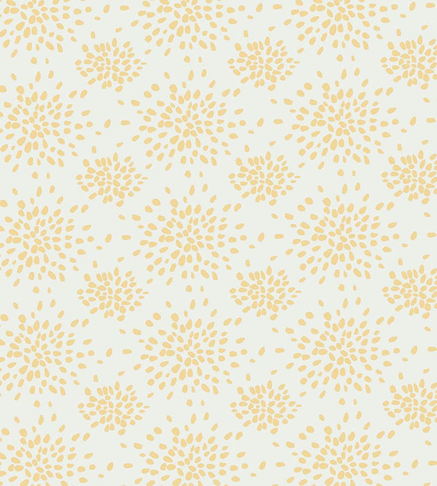 Hinson Fireworks Yellow On White Wallpaper Sample WHN000YP1020