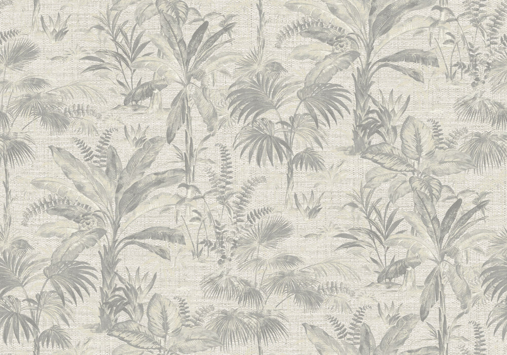 Scalamandre Tropical Pearl Grey Wallpaper Sample WJ200005010