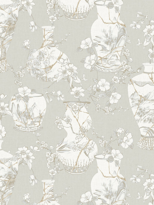 Jannelli & Volpi Kintsugi Pot Gilded Gray Wallpaper WJ200016730