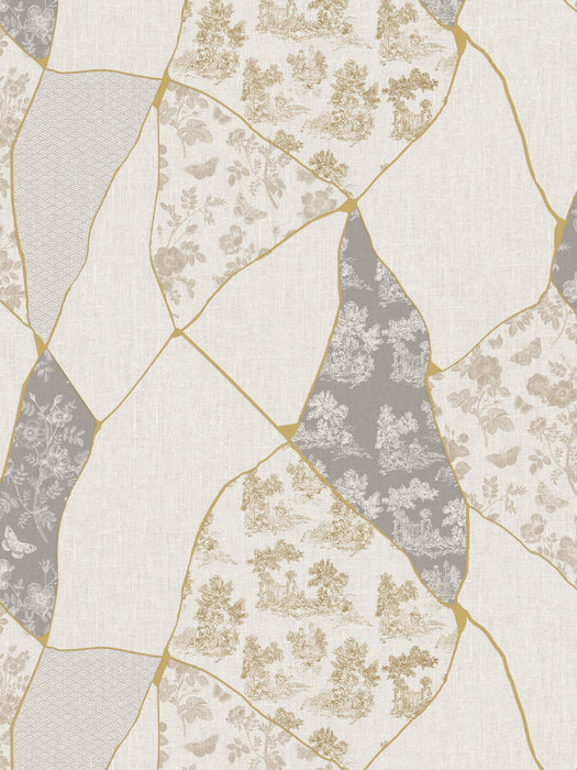 Jannelli & Volpi Kintsugi Gilded Gray Wallpaper WJ200046700