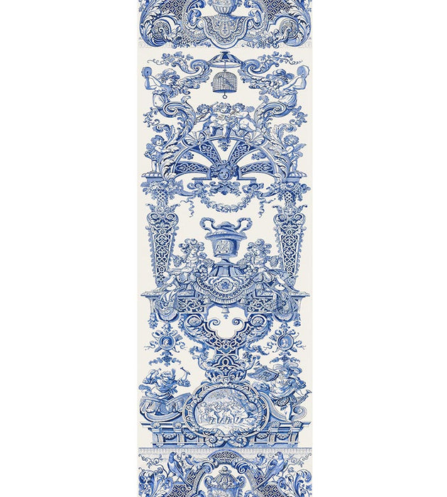 Nicolette Mayer Hampton Court - Panel Blue Wallpaper WNM0001HAMP