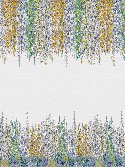 Nicolette Mayer Orchid Garden - Panel Gold Robin''s Egg Wallpaper Sample WNM0001ORCH