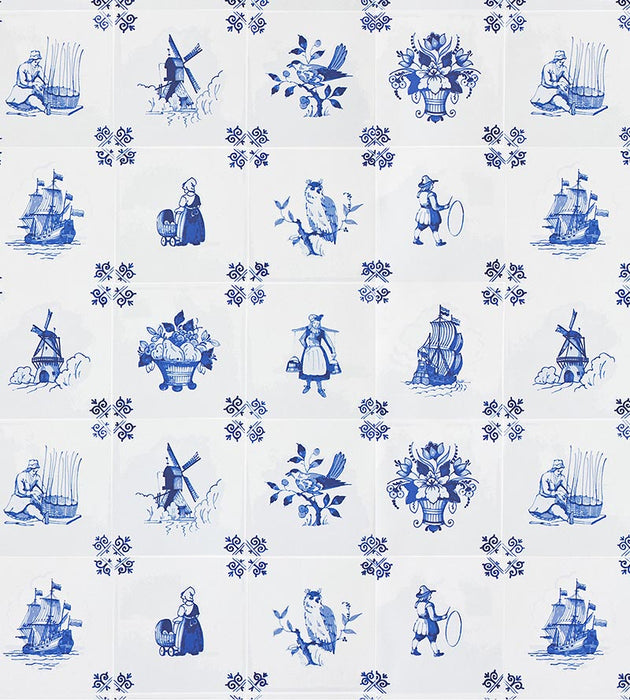 Nicolette Mayer Tile Play Blue Wallpaper WNM0001TILE