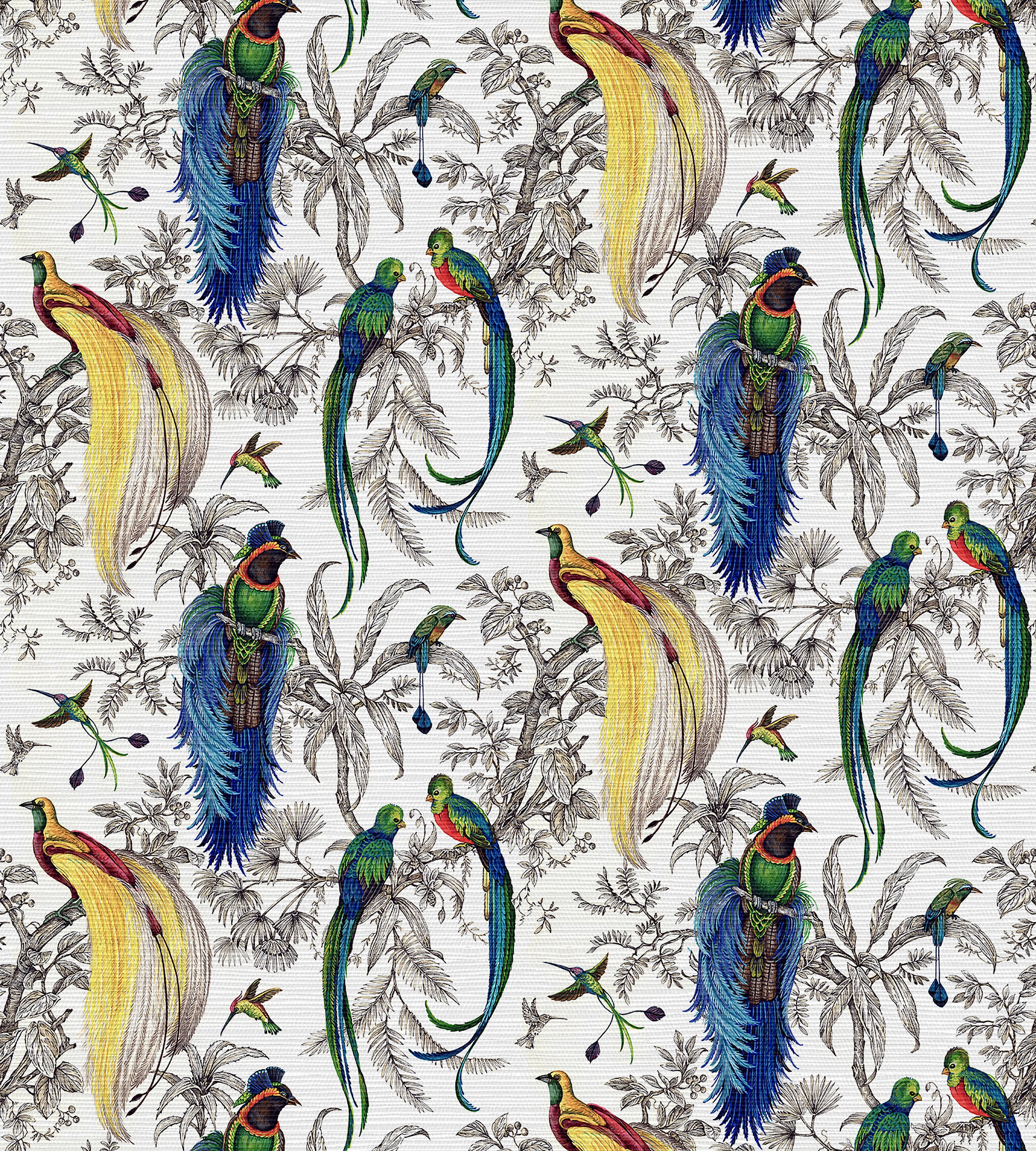 Nicolette Mayer Audubon Exotica Tropical Wallcovering Sample WNM0002AUDU