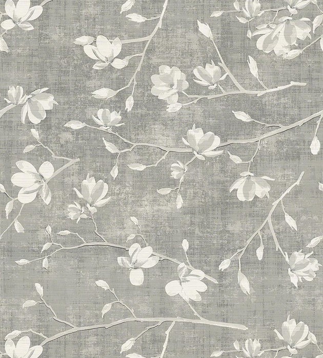 Nicolette Mayer Bloom Silver Wallpaper Sample WNM0002BLOO