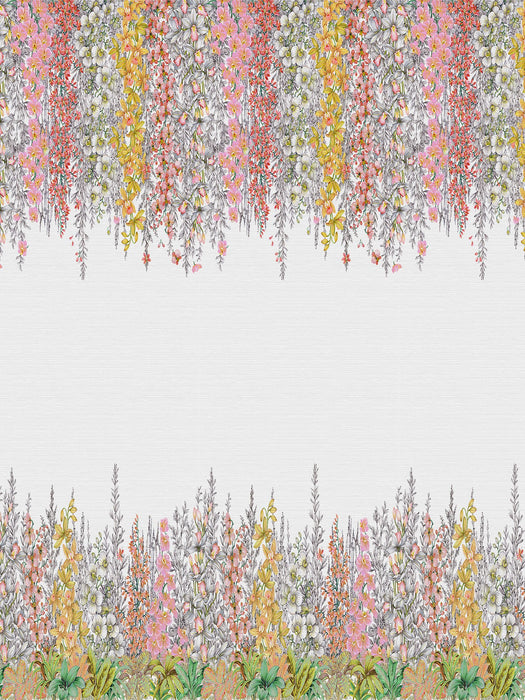 Nicolette Mayer Orchid Garden - Panel Coral & Blush Wallpaper Sample WNM0002ORCH