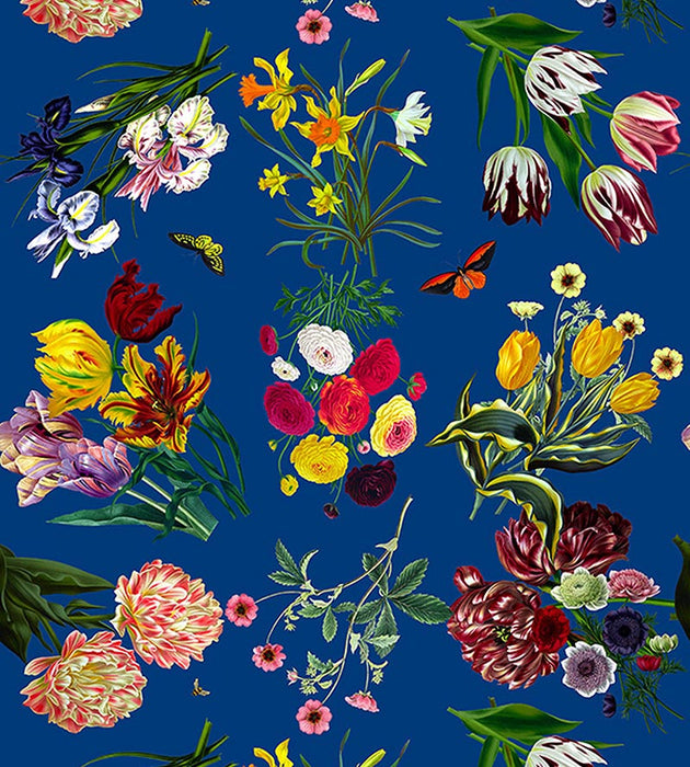 Nicolette Mayer Flora & Fauna Blue Wallpaper WNM0004FLOR