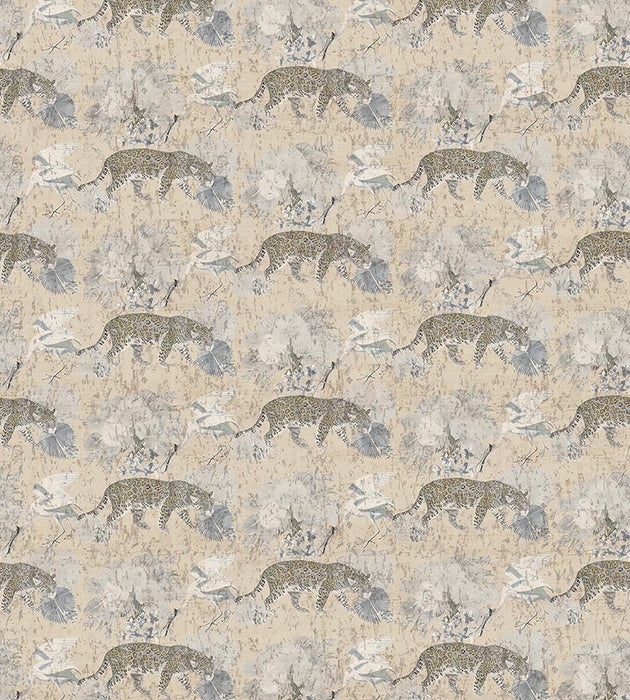 Nicolette Mayer Leopard Walk Cream Wallpaper Sample WNM0004LEOP