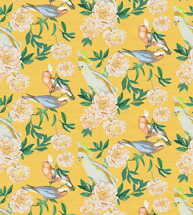 Nicolette Mayer Peony Inspira Goldenrod Wallpaper Sample WNM0004PEON