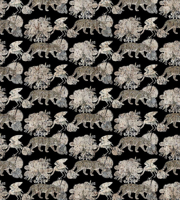 Nicolette Mayer Leopard Walk Black Wallpaper WNM0006LEOP