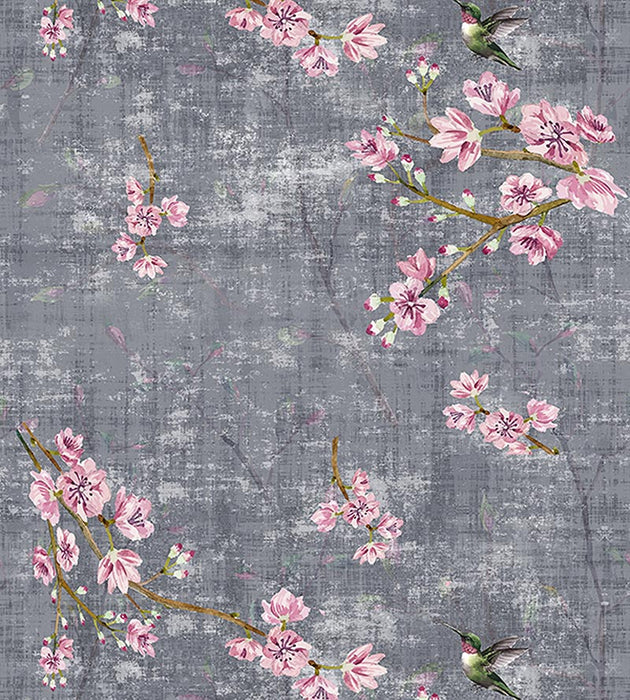 Nicolette Mayer Blossom Fantasia Charcoal Wallpaper WNM1049BLOS