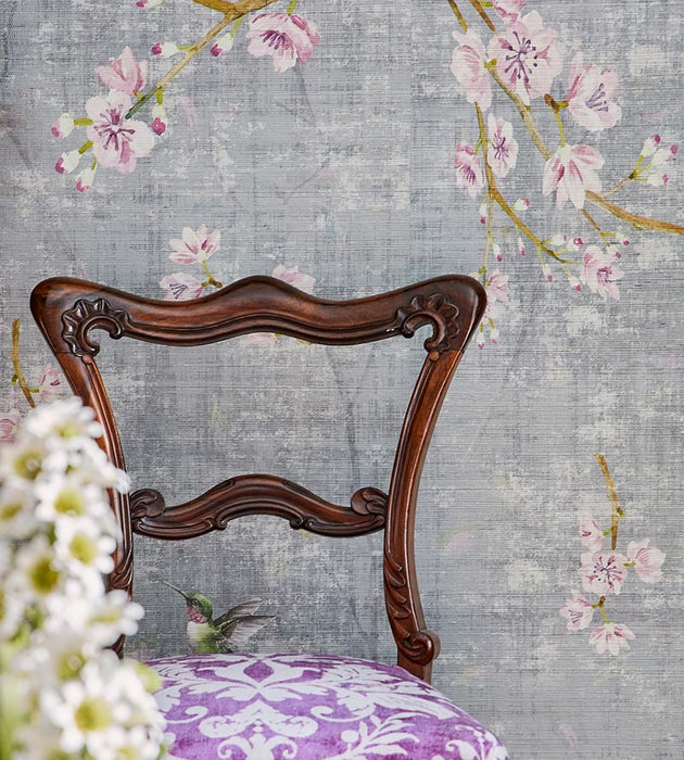 Nicolette Mayer Blossom Fantasia Charcoal Wallpaper WNM1049BLOS