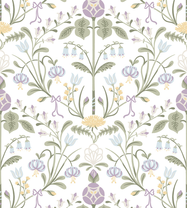 Sandberg Till Carl Lilac Wallcovering Sample WSB00010154