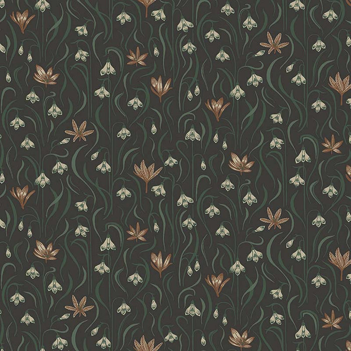 Sandberg Signe Charcoal Wallpaper Sample WSB 00020157