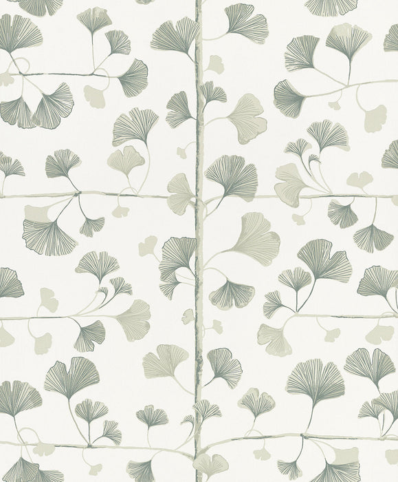 Sandberg Ginkgo Light Green Wallpaper Sample WSB00180803