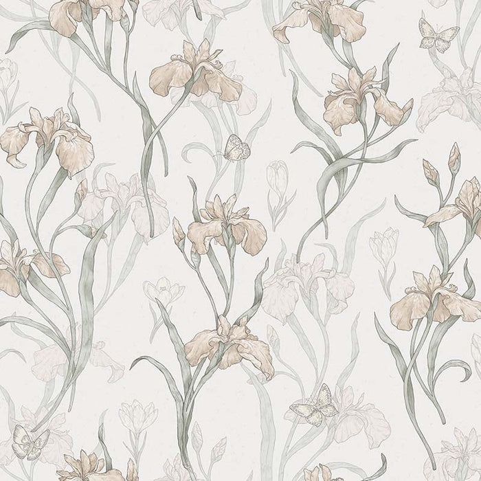 Sandberg Iris Powder Pink Wallpaper Sample WSB 003501013