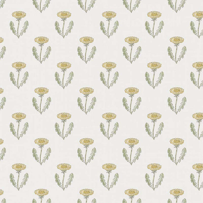 Sandberg Maskrosen Spring Green Wallpaper Sample WSB 0037S1013