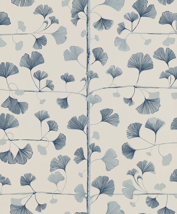 Sandberg Ginkgo Blue Wallpaper Sample WSB00560803