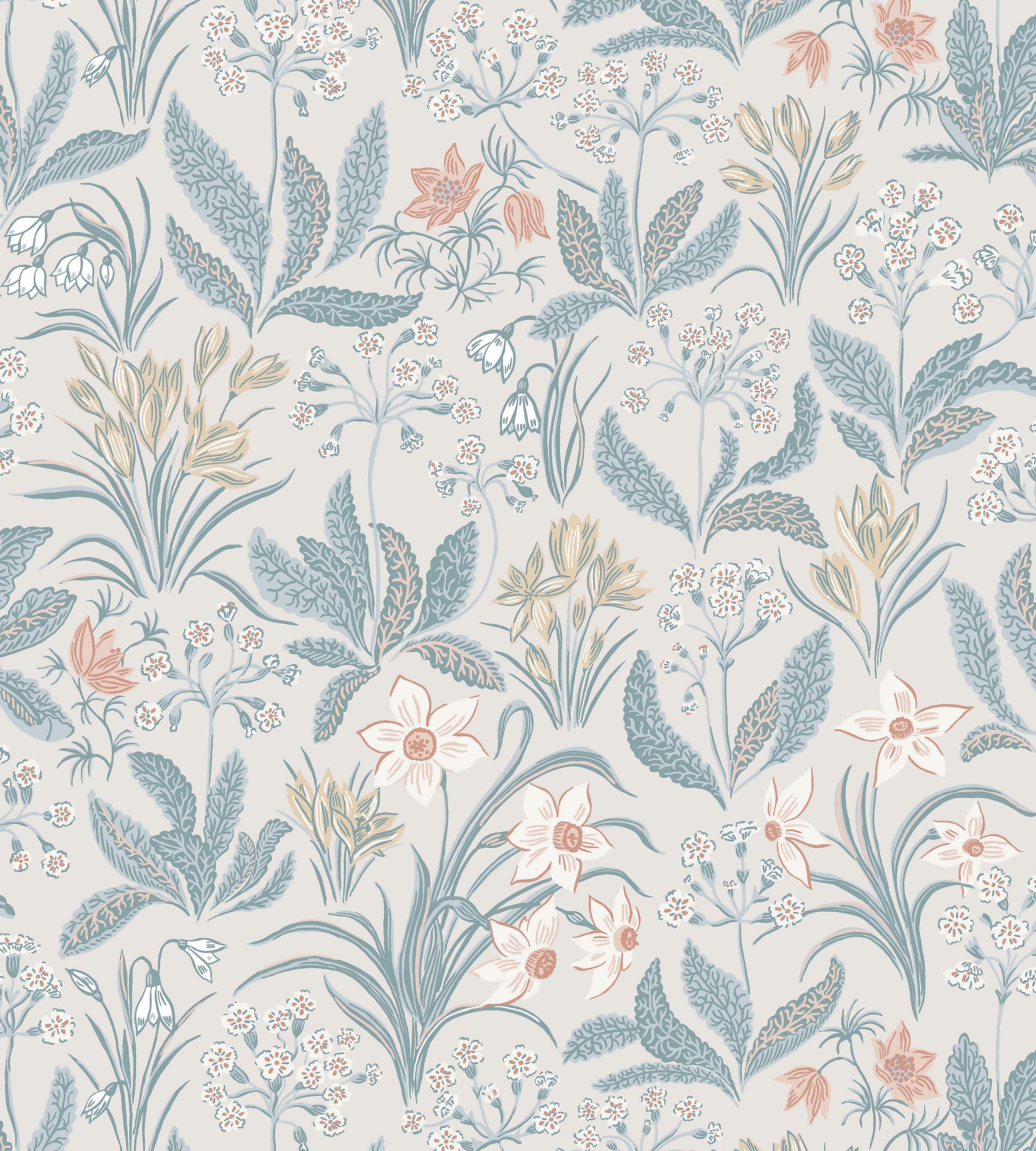 Sandberg Huset I Solen Folklore Blue Wallcovering Sample WSB005901015