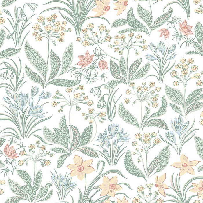 Sandberg Huset I Solen Spring Green Wallpaper Sample WSB 006001015