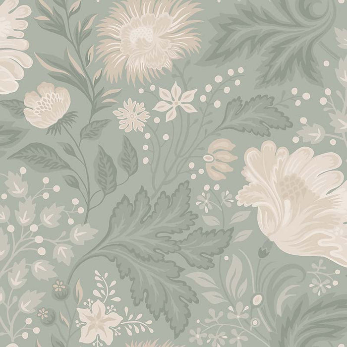 Sandberg Ava Sage Green Wallpaper Sample WSB 00800400