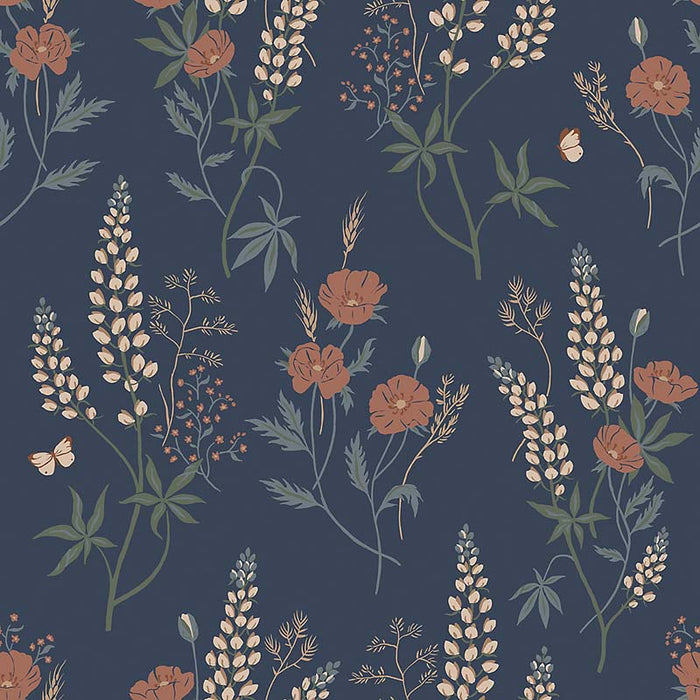 Sandberg Emma Classic Blue Wallpaper Sample WSB 00850427