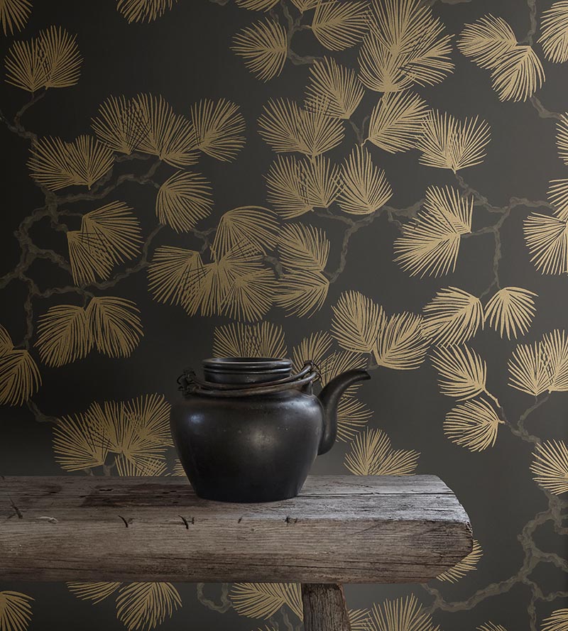 Sandberg Pine Black Wallpaper WSB00990804