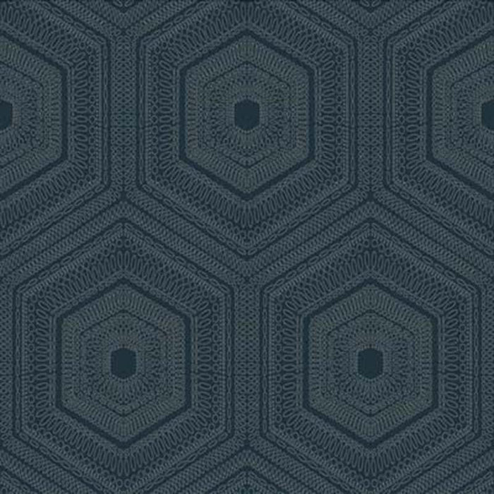 Winfield Thybony Concentric Groove Deep Navy Wallpaper Sample WTP4040.WT.0