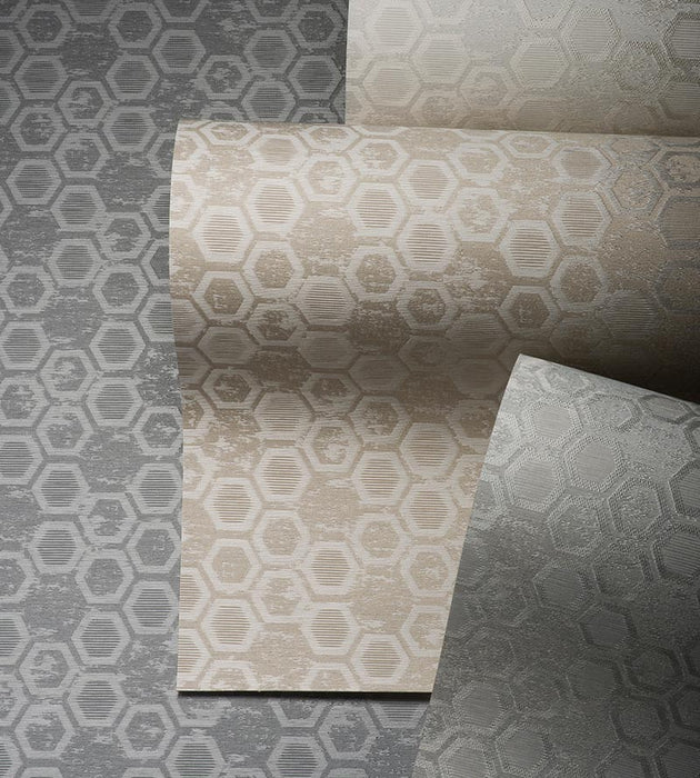 Scalamandre Hexagon Inspiration Ivory Wallpaper WTT661420