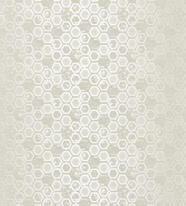 Scalamandre Hexagon Inspiration Stone Wallpaper Sample WTT661424