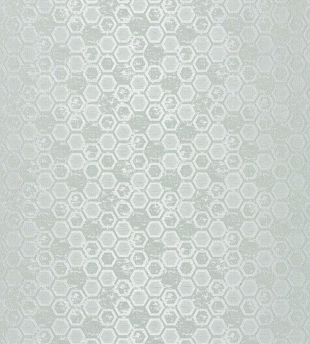 Scalamandre Hexagon Inspiration Mist Wallpaper Sample WTT661425