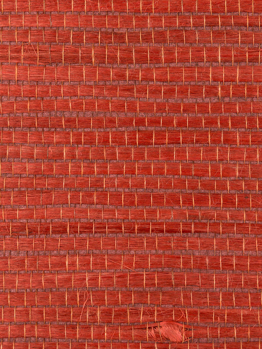 Scalamandre Jordan'S Jute Scarlet Wallpaper Sample WTW0424JORD