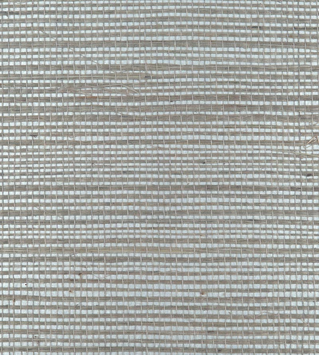 Scalamandre Sultry Sisal Silver Wallpaper Sample WTW0466SUSI