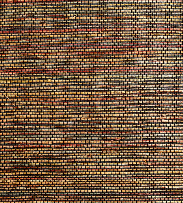 Scalamandre Organic Sisal Multi Sunset Wallpaper Sample WTWGT3962