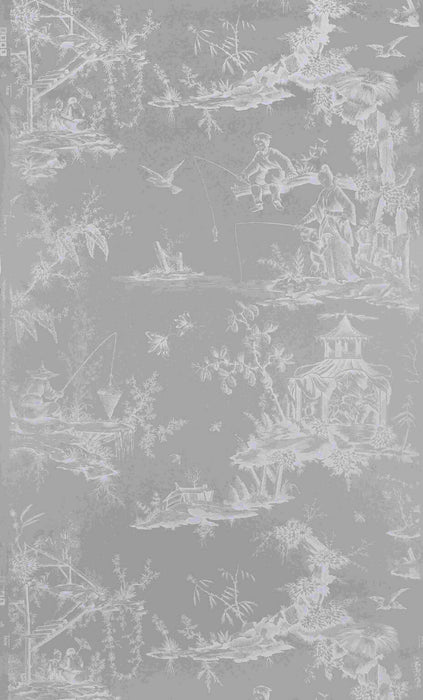 Boussac Wallpaper Sample Kanawa Icy White Wallpaper Sample W4515B08