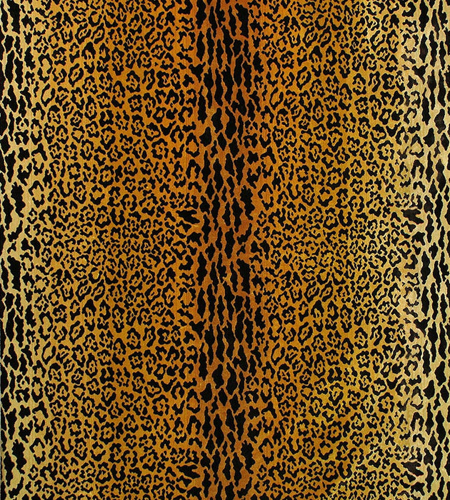 Old World Weavers Leopard Velvet Gold / Brown Fabric Sample Y0 00010690