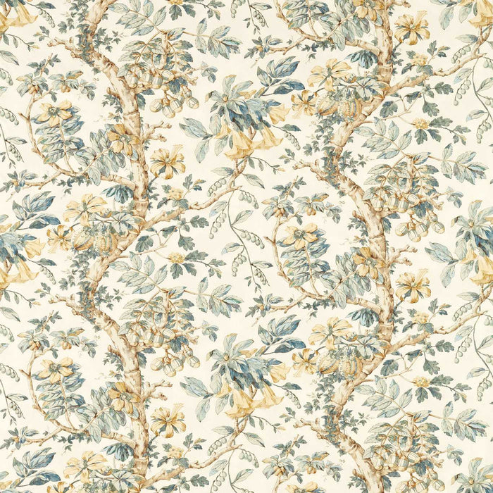 Zoffany Coromandel Print Stockholm Blue Fabric ZART322757