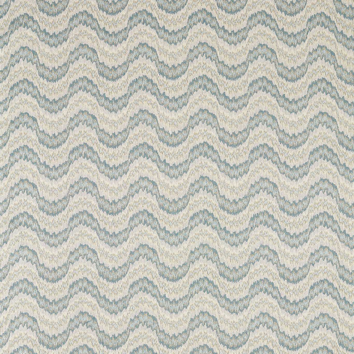 Zoffany Dragon Flamestitch Blue Stone Fabric Sample ZARW333356