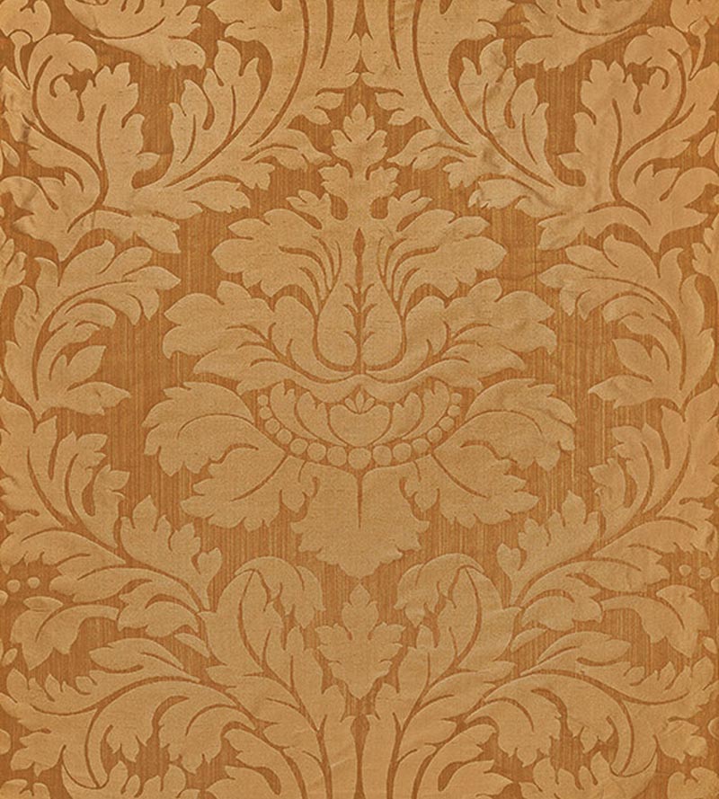 Old World Weavers Villa Regina Damask Spice Fabric Sample ZA 2162REGI