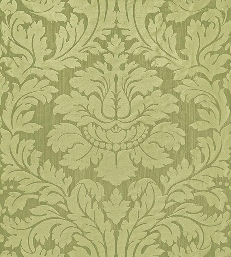 Old World Weavers Villa Regina Damask Pistachio Fabric Sample ZA 2163REGI