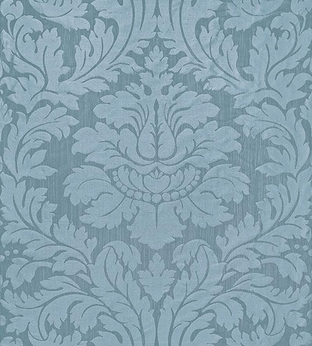 Old World Weavers Villa Regina Damask Blue Fabric Sample ZA 2164REGI