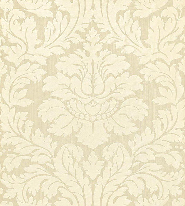 Old World Weavers Villa Regina Damask Ivory Fabric Sample ZA 2165REGI