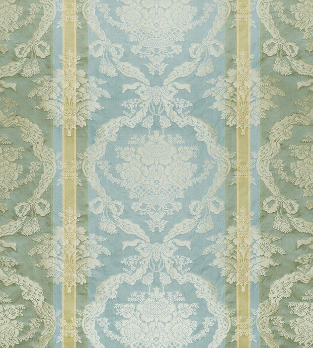 Old World Weavers Petrarca Stripe Celadon Sky Fabric Sample ZA 2192PTRS