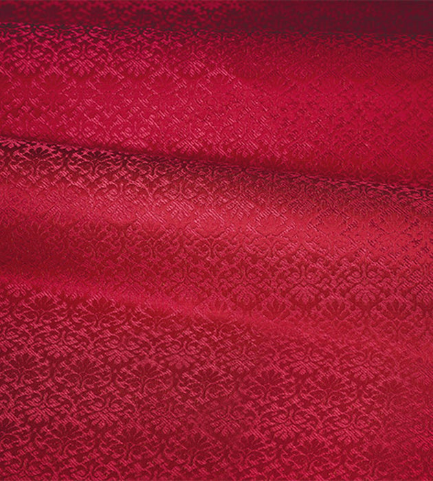 Old World Weavers Carlos Small Damask Scarlet Fabric Sample ZA 1783CALO