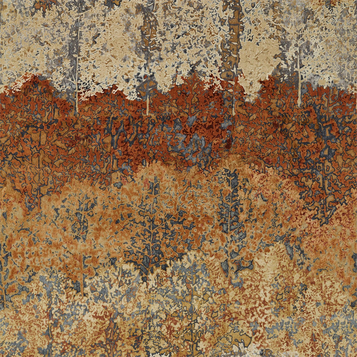 Zoffany Belvoir Blue/Amber 322613 Fabric Sample ZBOL322613